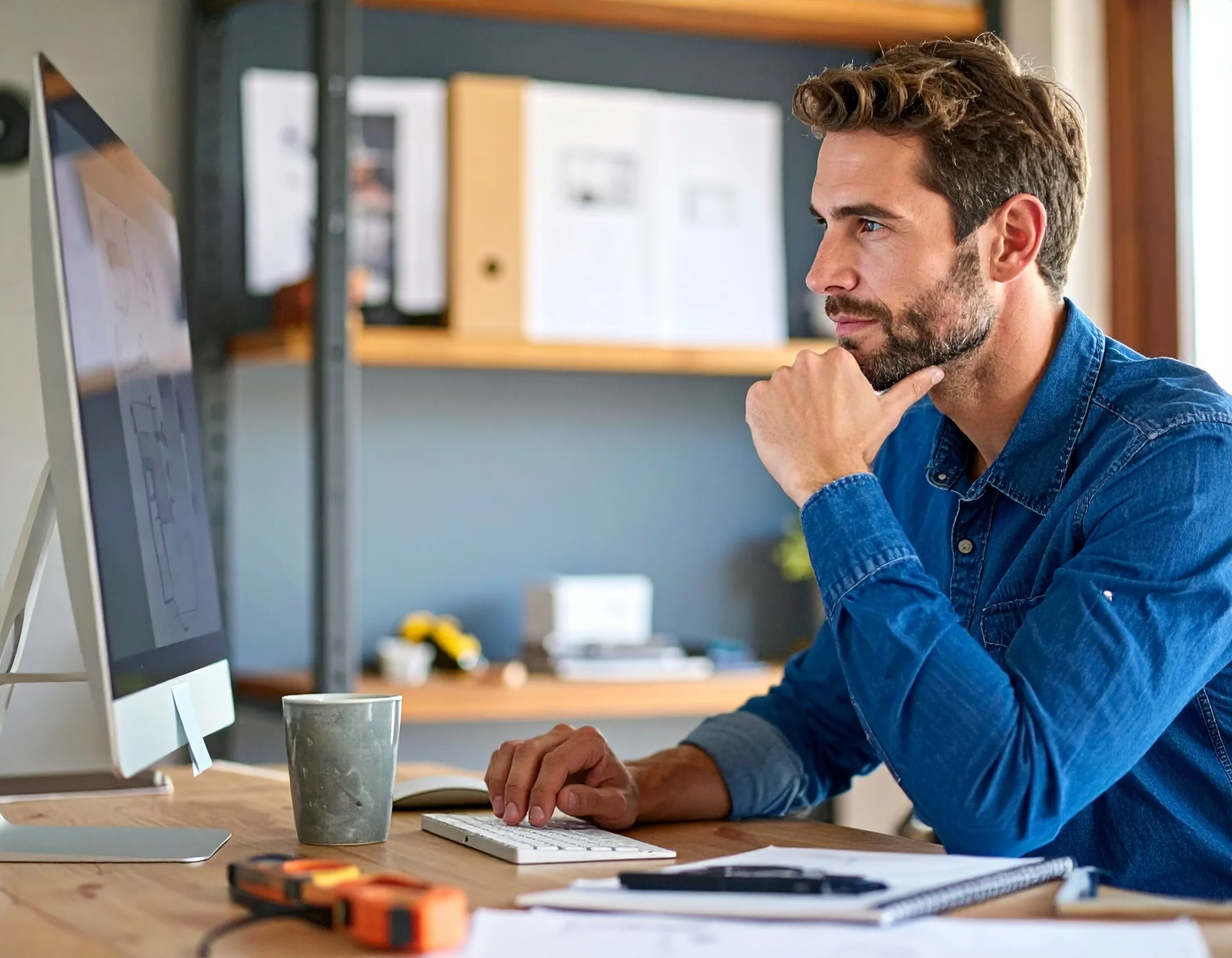 Contractor reviewing unattributed referral channels on screen
